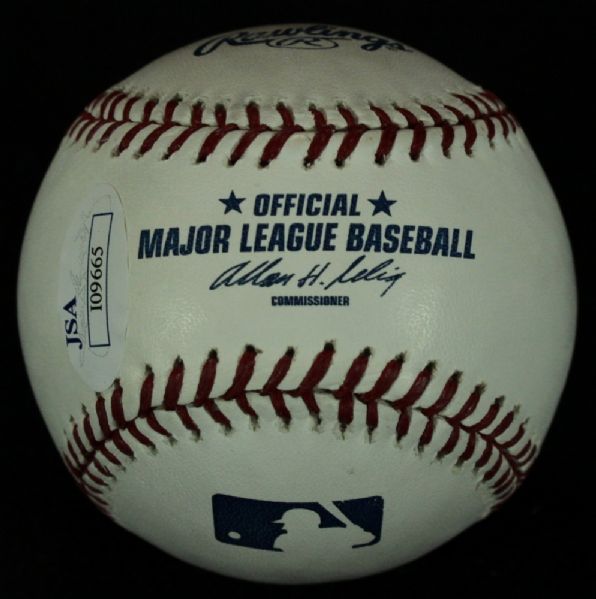 GIANCARLO MIKE STANTON SIGNED OML BASEBALL JSA