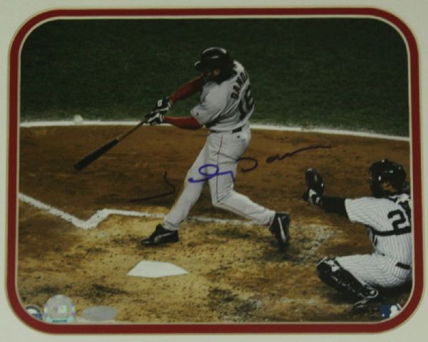 JOHNNY DAMON SIGNED PHOTO CUSTOM FRAMED 41x18 04 ALCS GRAND SLAM STEINER