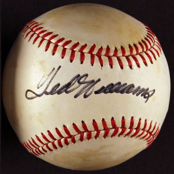 TED WILLIAMS SIGNED ONL BASEBALL FULL JSA LOA