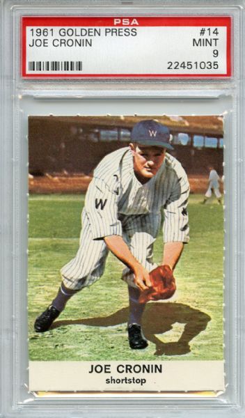 1961 GOLDEN PRESS #14 JOE CRONIN PSA 9