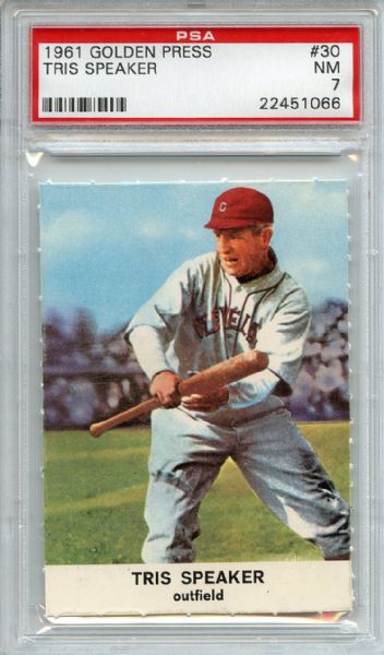 1961 GOLDEN PRESS #30 TRIS SPEAKER PSA 7