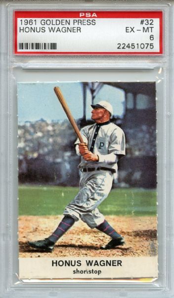 1961 GOLDEN PRESS #32 HONUS WAGNER PSA 6