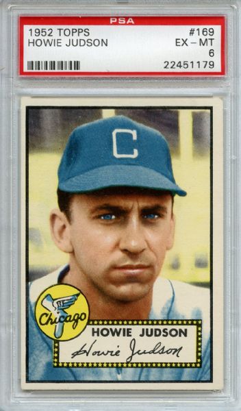 1952 TOPPS #169 HOWIE JUDSON PSA 6