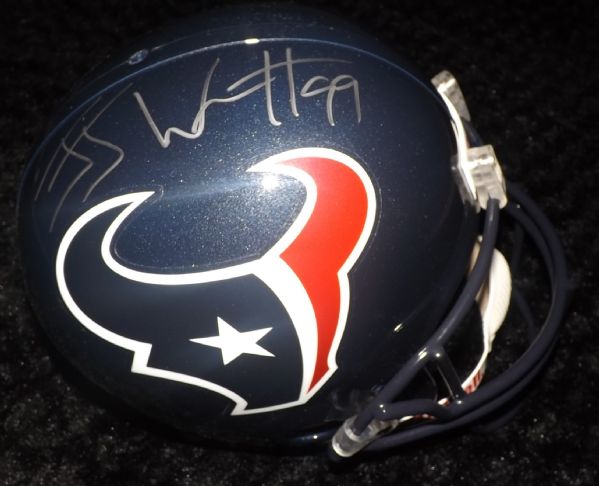 J.J. WATT SIGNED FULL SIZE HOUSTON TEXANS HELMET JSA