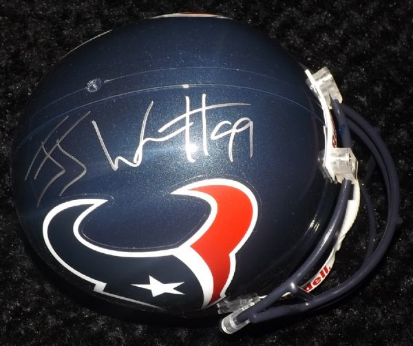 J.J. WATT SIGNED FULL SIZE HOUSTON TEXANS HELMET JSA