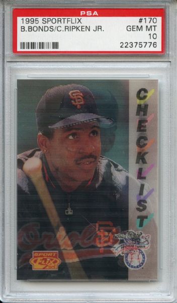 1995 SPORTFLIX #170 BONDS/RIPKEN GEM MINT PSA 10 POP 1/12