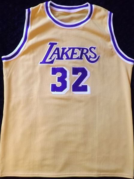 MAGIC JOHNSON SIGNED L.A. LAKERS JERSEY PSA/DNA