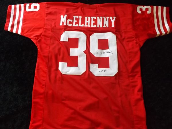 HUGH McELHENNY SAN FRANCISCO 49ERS SIGNED & INSCRIBED JERSEY JSA