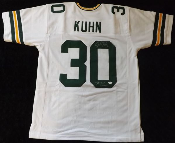 JOHN KUHN SIGNED & INSCRIBED GREEN BAY PACKERS JERSEY JSA