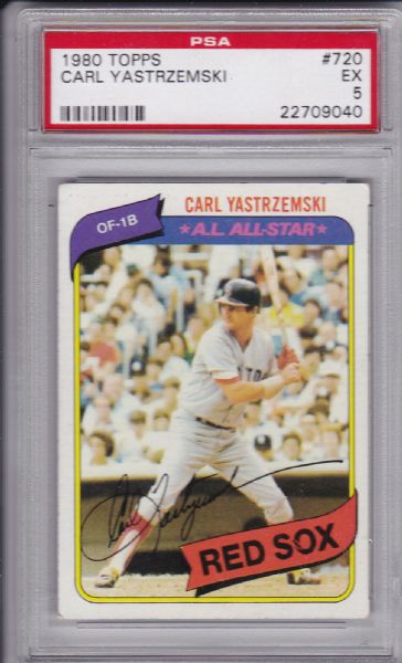 1980 TOPPS #720 CARL YASTRZEMSKI PSA 5