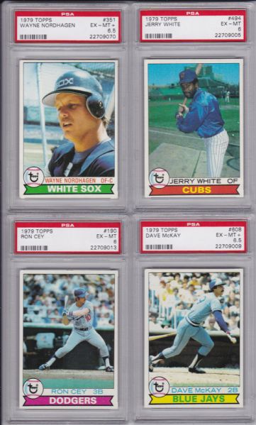 1979 TOPPS SET BUILDER LOT OF 19 W/ STARS ALL PSA