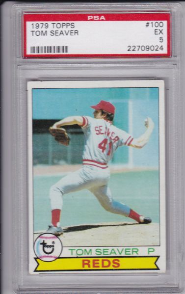 1979 TOPPS #100 TOM SEAVER PSA 5