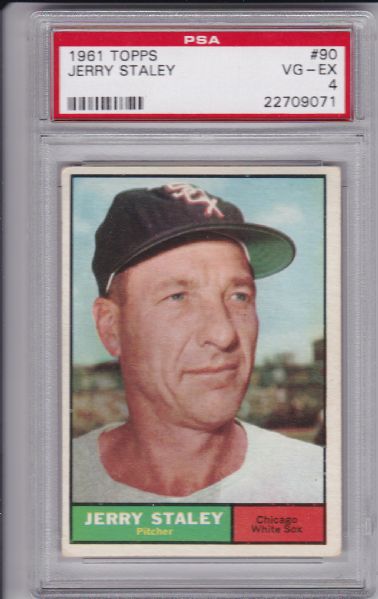 1961 TOPPS #90 JERRY STALEY PSA 4