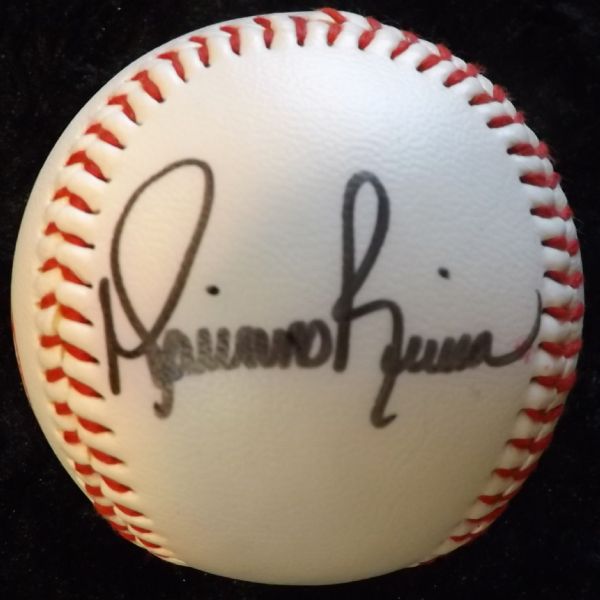 MARIANO RIVERA SIGNED YANKEES LOGO BASEBALL JSA