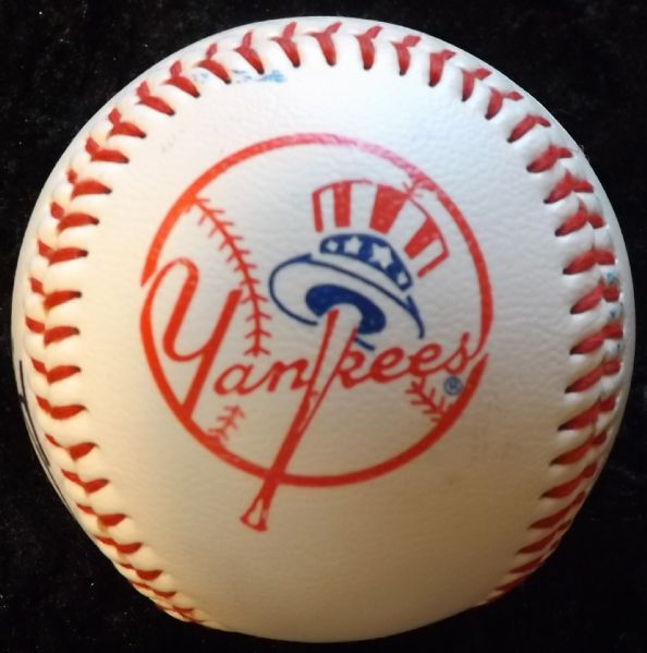 MARIANO RIVERA SIGNED YANKEES LOGO BASEBALL JSA