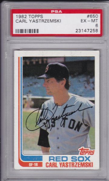 1982 TOPPS #650 CARL YASTRZEMSKI PSA 6