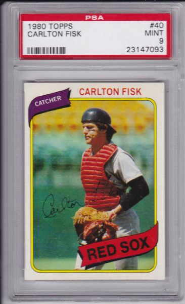 1980 TOPPS #40 CARLTON FISK MINT PSA 9