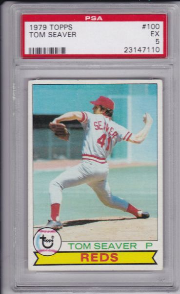 1979 TOPPS #100 TOM SEAVER PSA 5