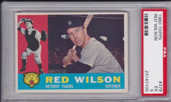 1960 TOPPS #379 RED WILSON PSA 5