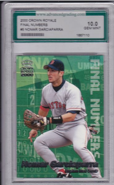 2000 CROWN ROYALE FINAL NUMBERS #5 NOMAR GARCIAPARRA GEM MINT 10