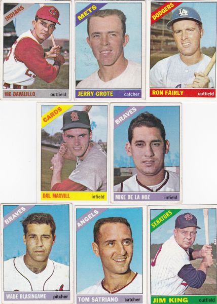 1966 TOPPS BASEBALL LOT OF 82 CARDS NO DUPLICATES 