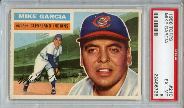 1956 TOPPS #210 MIKE GARCIA PSA 6