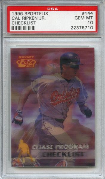 1996 SPORTFLIX #144 CAL RIPKEN JR. GEM MINT PSA 10