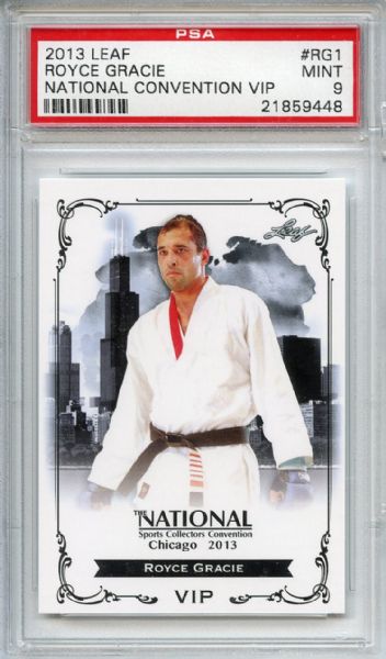 2013 LEAF NATIONAL CONVENTION #RG1 ROYCE GRACIE PSA 9