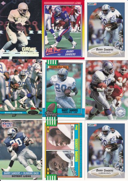 1990-91 BARRY SANDERS LOT OF 13