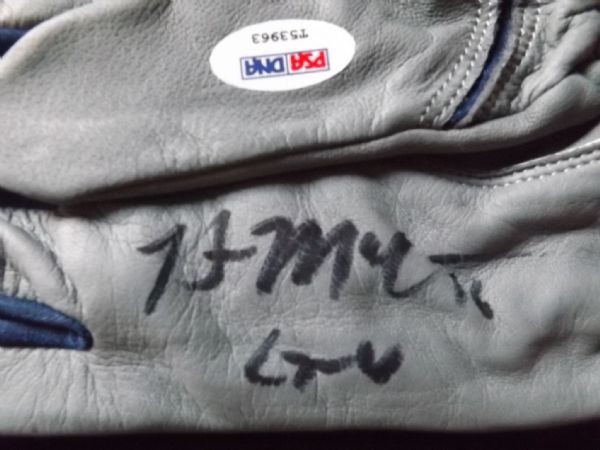 BRIAN MCCANN SIGNED & INSCRIBED GAME USED BATTING GLOVE PSA/DNA