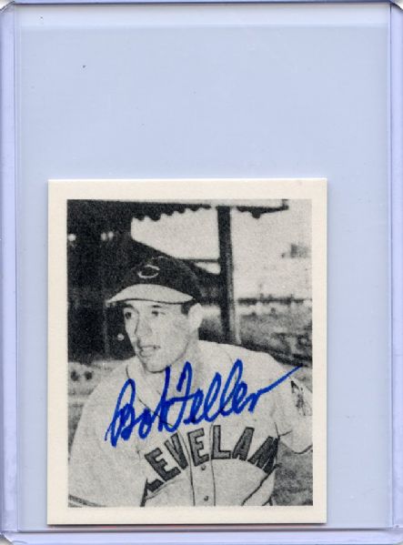 1948 BOWMAN #5 BOB FELLER REPRINT SIGNED JSA