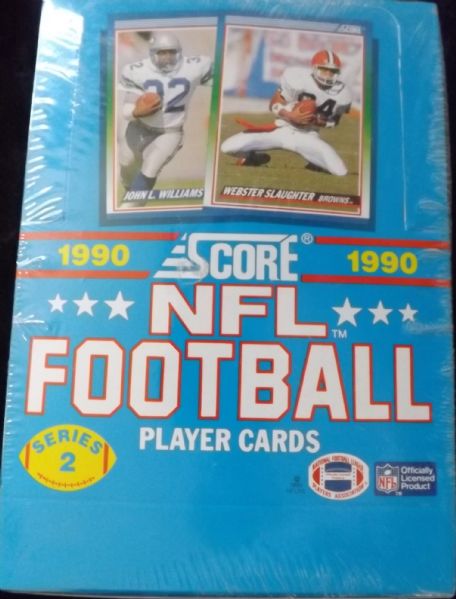 1990 SCORE NFL FACTORY SEALED BOX, 36 PACKS