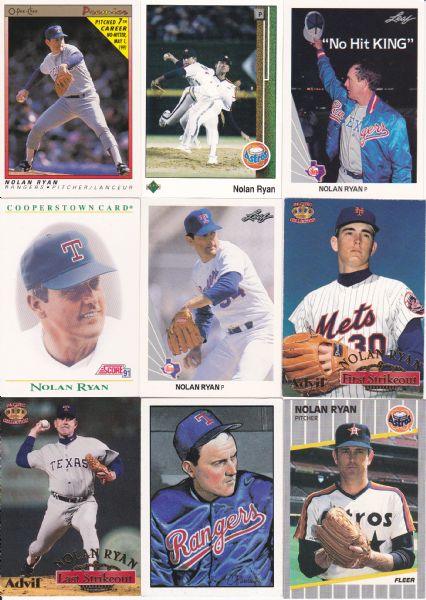 NOLAN RYAN 17 CARD LOT WITH INSERT