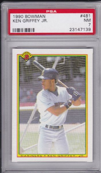 1990 BOWMAN #481 KEN GRIFFEY JR. PSA 7