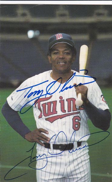 TONY OLIVA SIGNED MINNESOTA TWINS POSTCARD