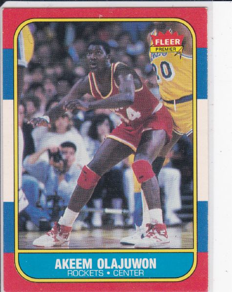 1986-87 FLEER #82 AKEEM OLAJUWON ROOKIE