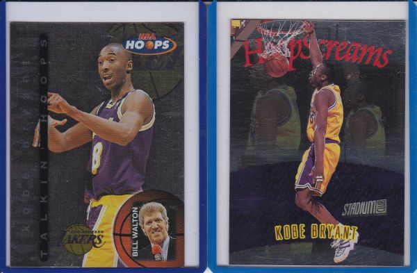 BOBE BRYANT 1997 2 CARD INSERT LOT HOOPS STADIUM CLUB