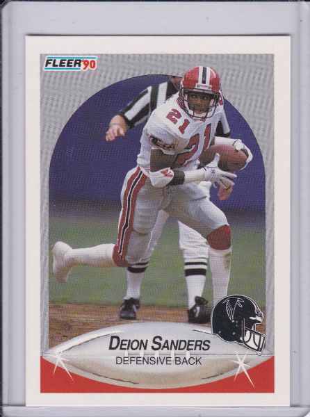 1990 FLEER #382 DEION SANDERS ROOKIE