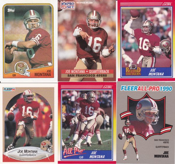 1988-91 JOE MONTANA LOT OF 11