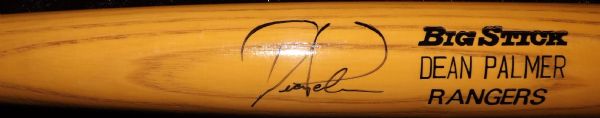 DEAN PALMER SIGNED RAWLINGS BIG STICK BASEBALL BAT