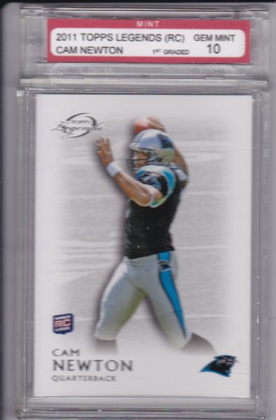 2011 TOPPS LEGENDS #75 CAM NEWTON ROOKIE GEM MINT 10