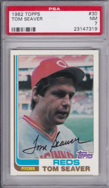 1982 TOPPS #30 TOM SEAVER HALL OF FAME PSA 7