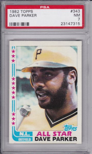 1982 TOPPS #343 DAVE PARKER PSA 7