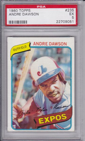 1980 TOPPS #235 ANDRE DAWSON PSA 5