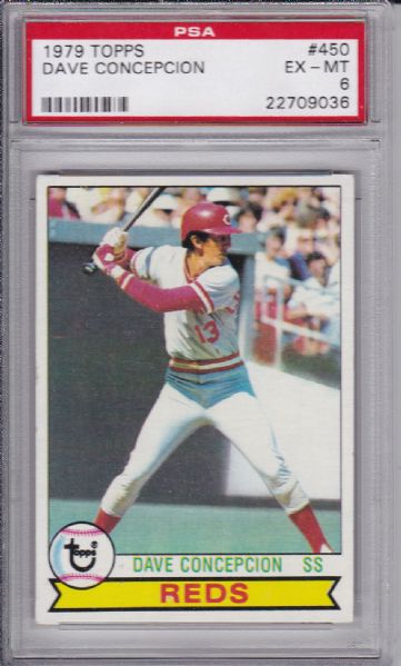 1979 TOPPS #450 DAVE CONCEPCION PSA 6