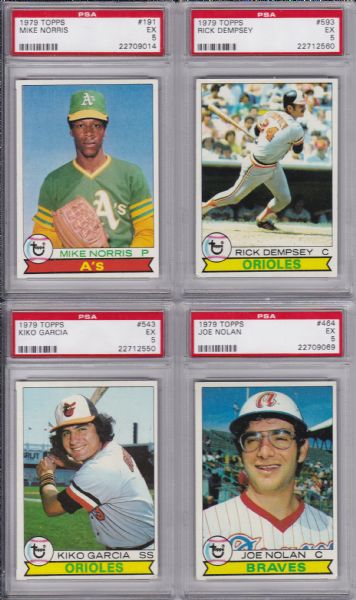 1979 TOPPS LOT OF 4 ALL PSA 5