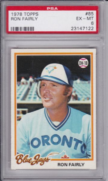 1978 TOPPS #85 RON FAIRLY PSA 6