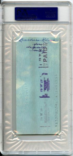 RALPH KINER SIGNED CHECK PSA/DNA GEM MINT 10