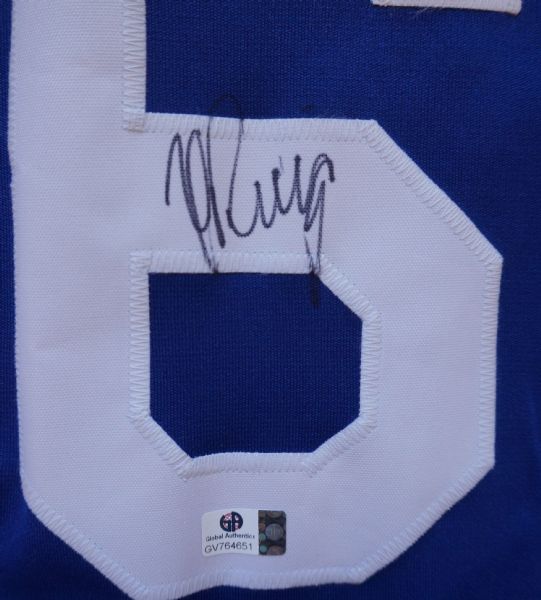 YASIEL PUIG SIGNED BLUE L.A. DODGERS JERSEY