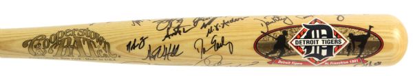 2000's DETROIT TIGERS TEAM SIGNED COOPERSTOWN BASEBALL BAT 25 SIGNATURES JSA